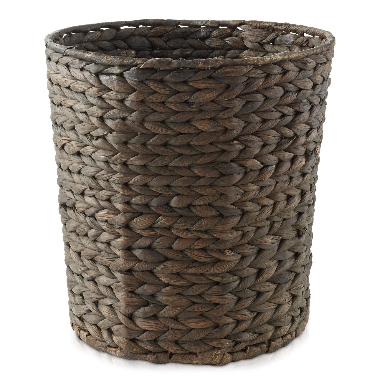 Casafield Waste Basket, Seagrass Water Hyacinth Woven Wicker Trash Can for Bathroom, Bedroom, Laundry Room, Home Office